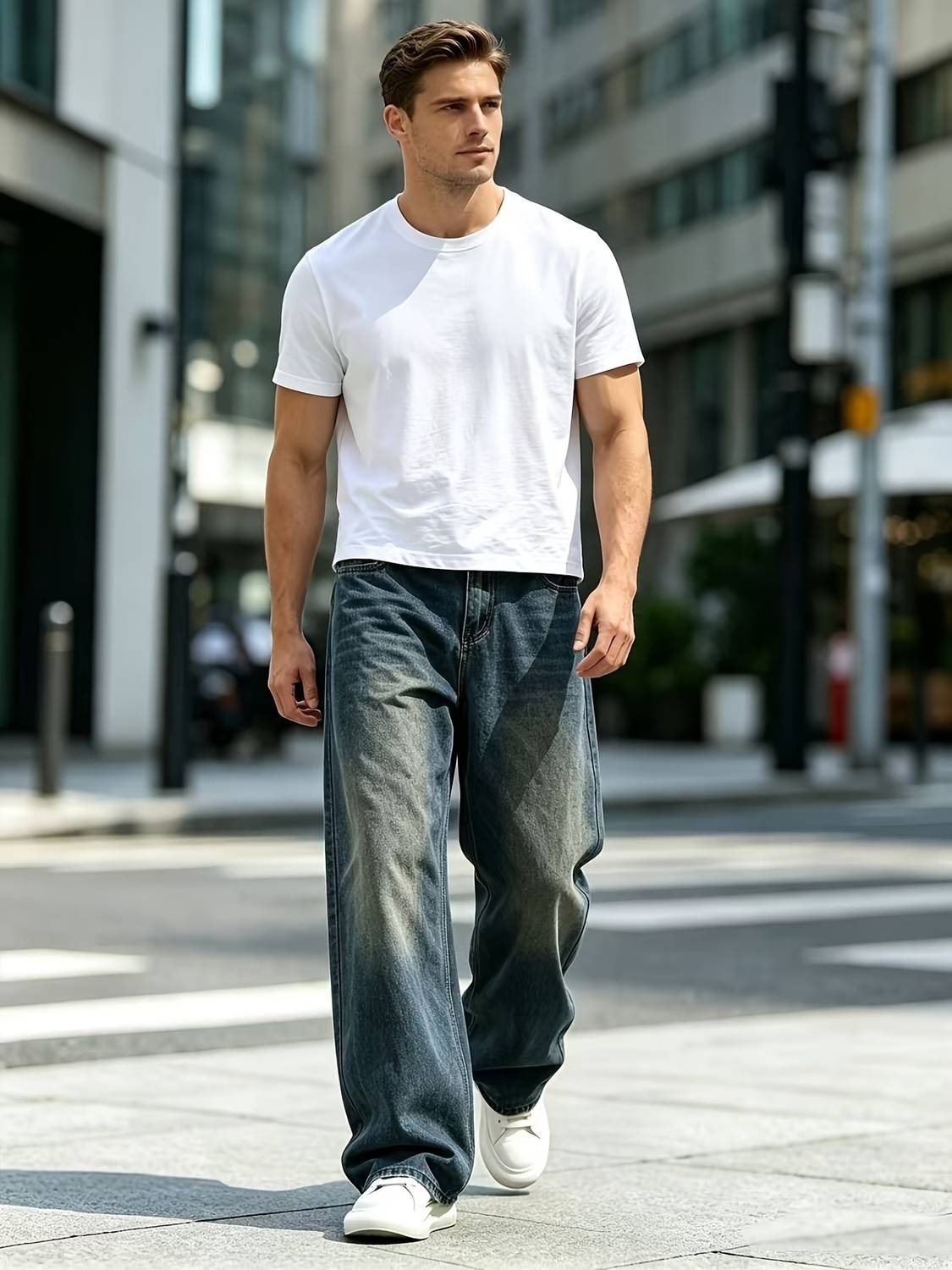 PRIMIAA Loose Fit Men Green Jeans - Image 4