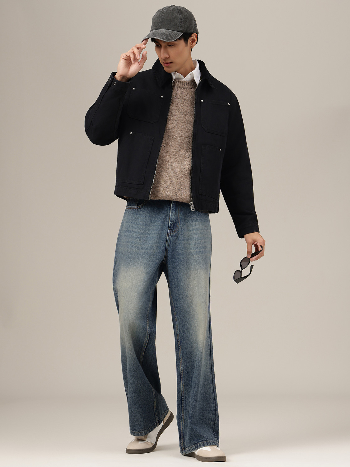 Image of DENNISON Loose Fit Men Dark Blue Jeans
