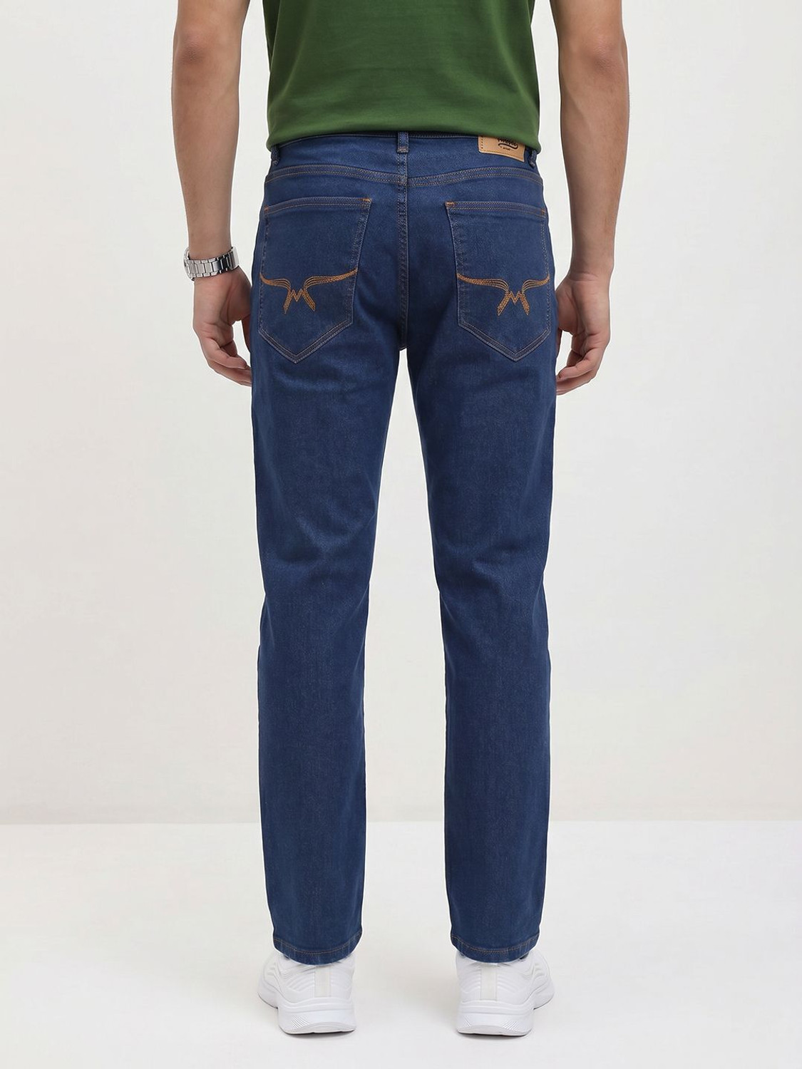 Image of Roadster Men Regular Mid Rise Blue Jeans