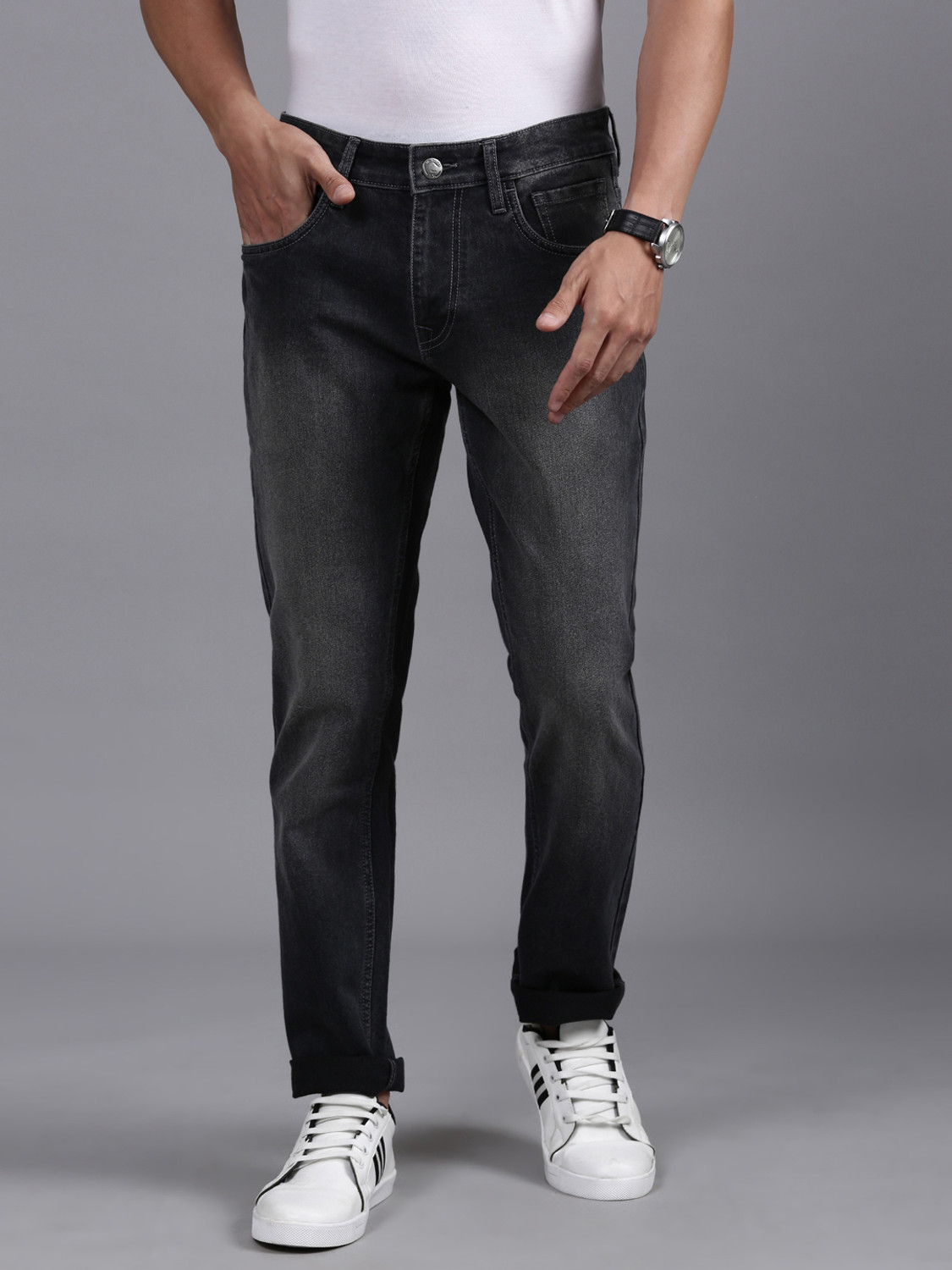 Image of WROGN Slim Men Dark Grey Jeans