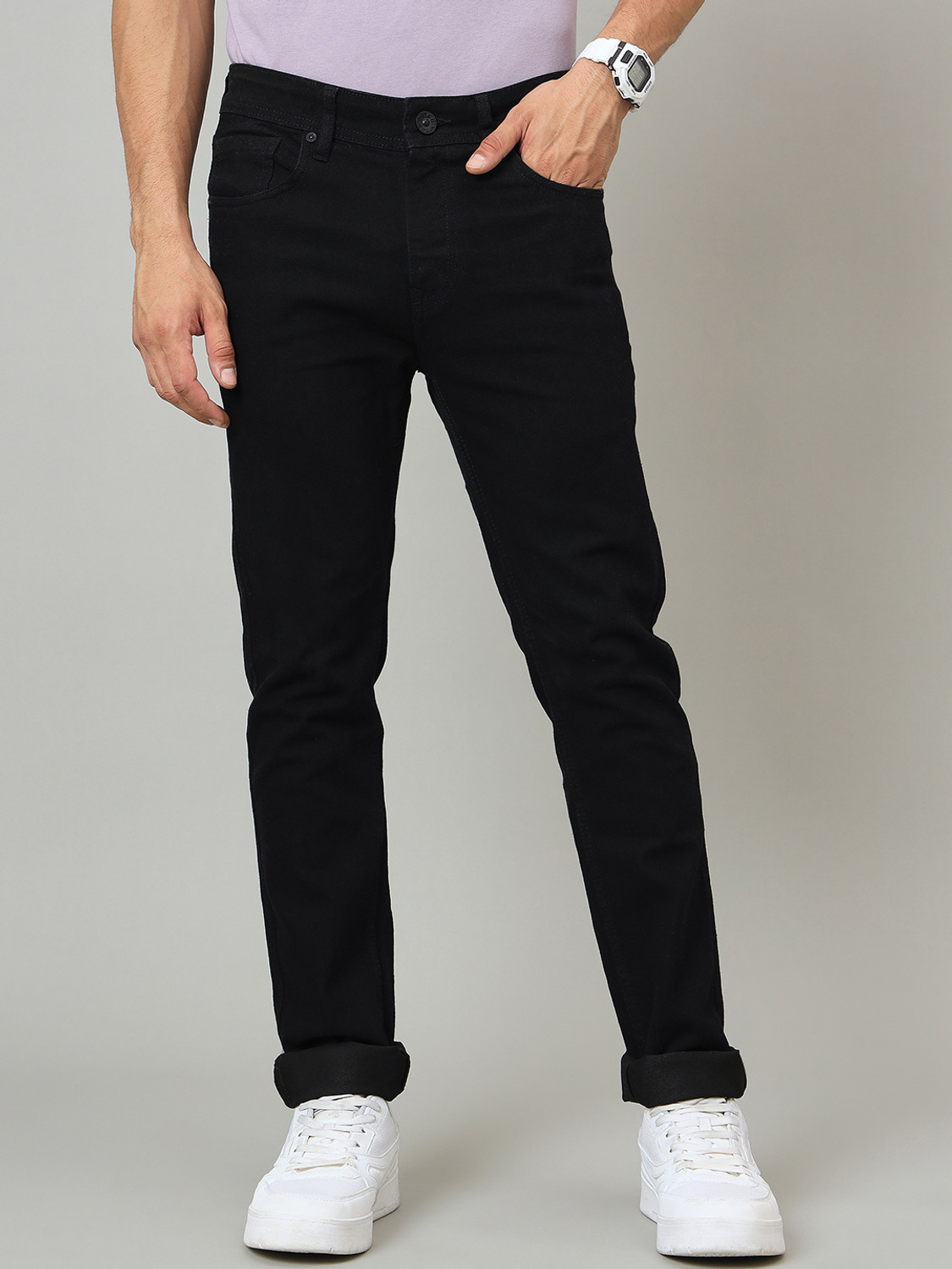 Image of DUKE Slim Men Black Jeans