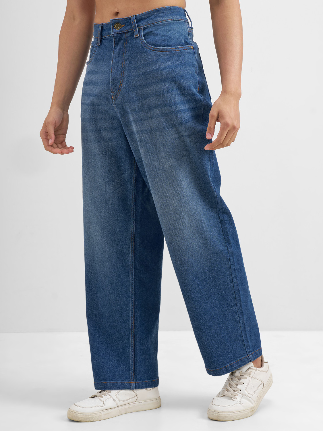 Image of HIGHLANDER Loose Fit Men Blue Jeans