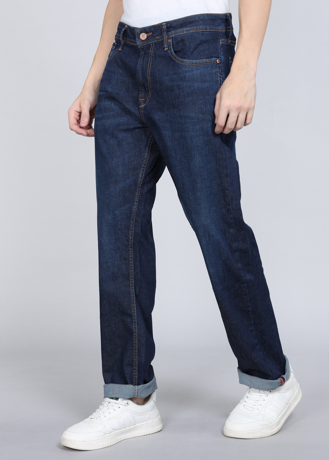 Image of KILLER Straight Fit Men Dark Blue Jeans