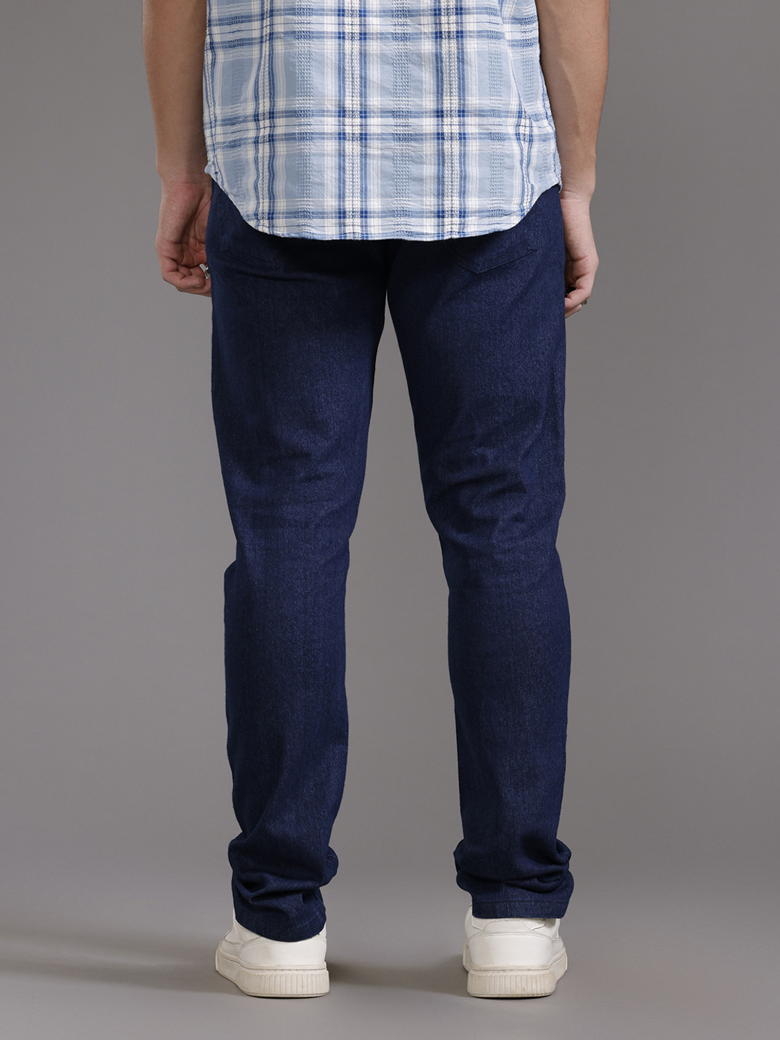 Image of WROGN Slim Men Dark Blue Jeans