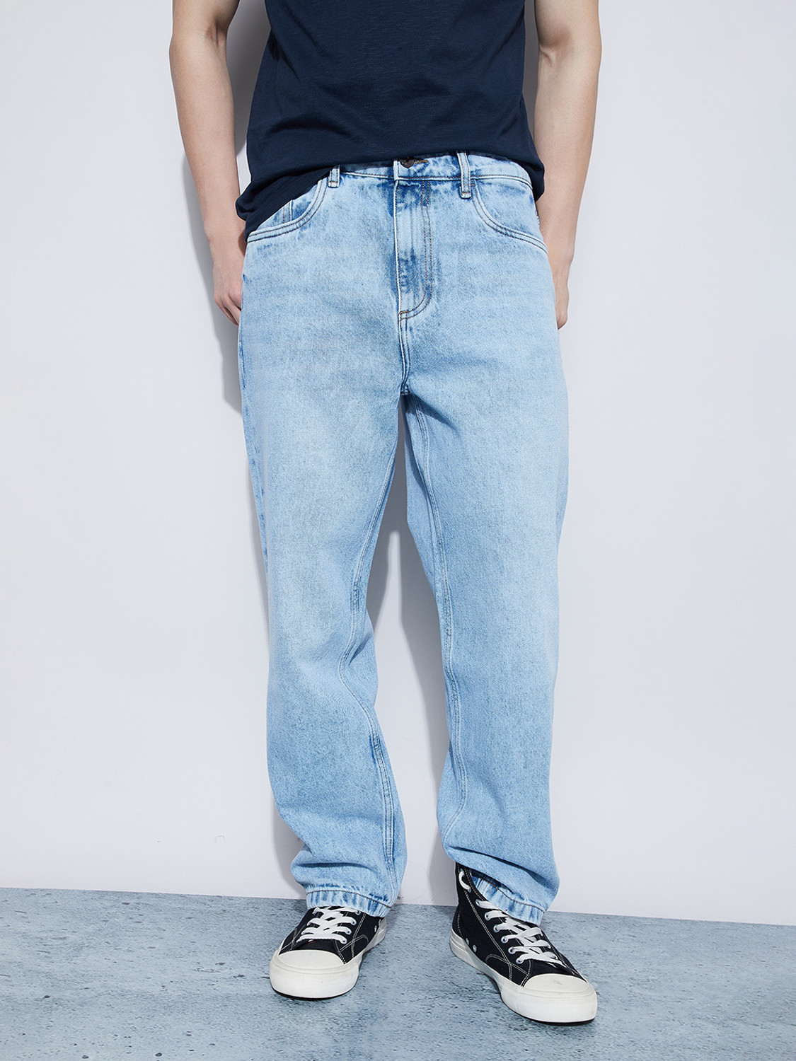 Image of Forca by Lifestyle Loose Fit Men Light Blue Jeans