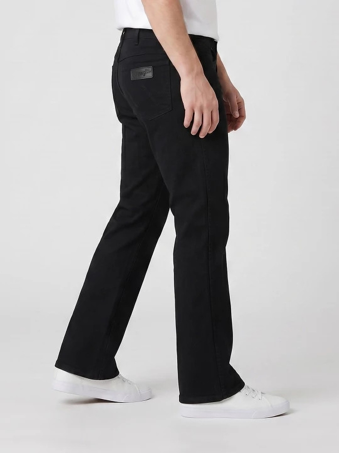 Image of Wrangler Regular Men Black Jeans