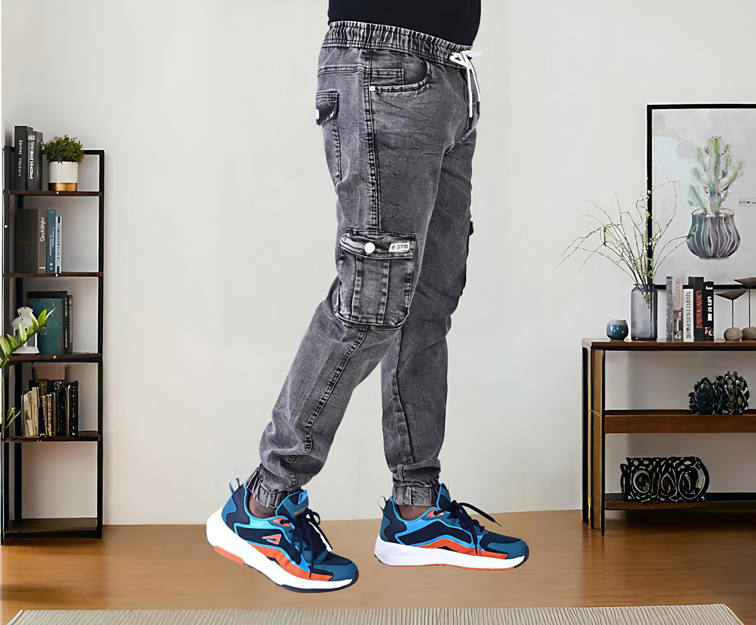 Image of MAPRAHI Jogger Fit Men Grey Jeans