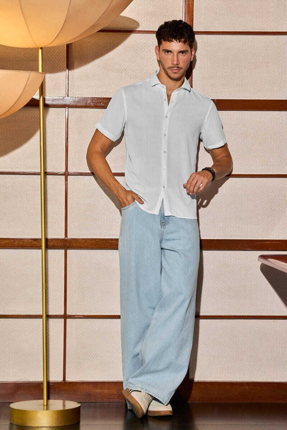 Image of comfits Loose Fit Men Light Blue Jeans