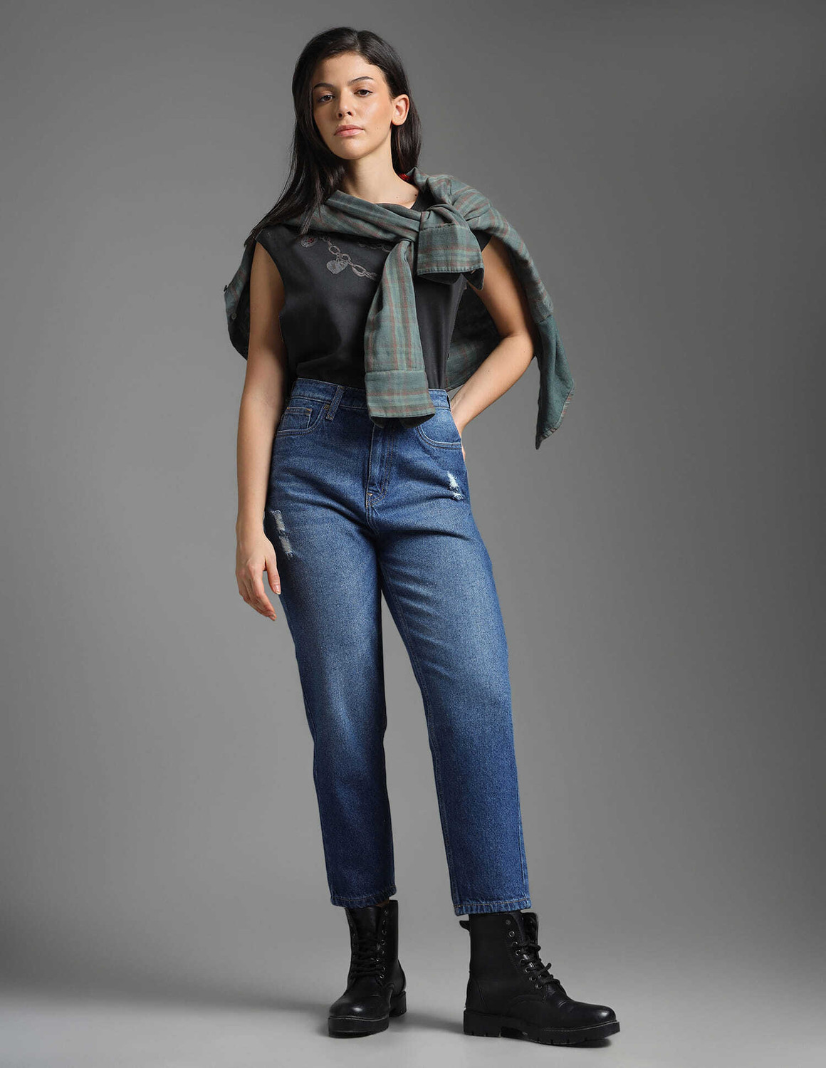 Image of FLYING MACHINE Regular Women Blue Jeans