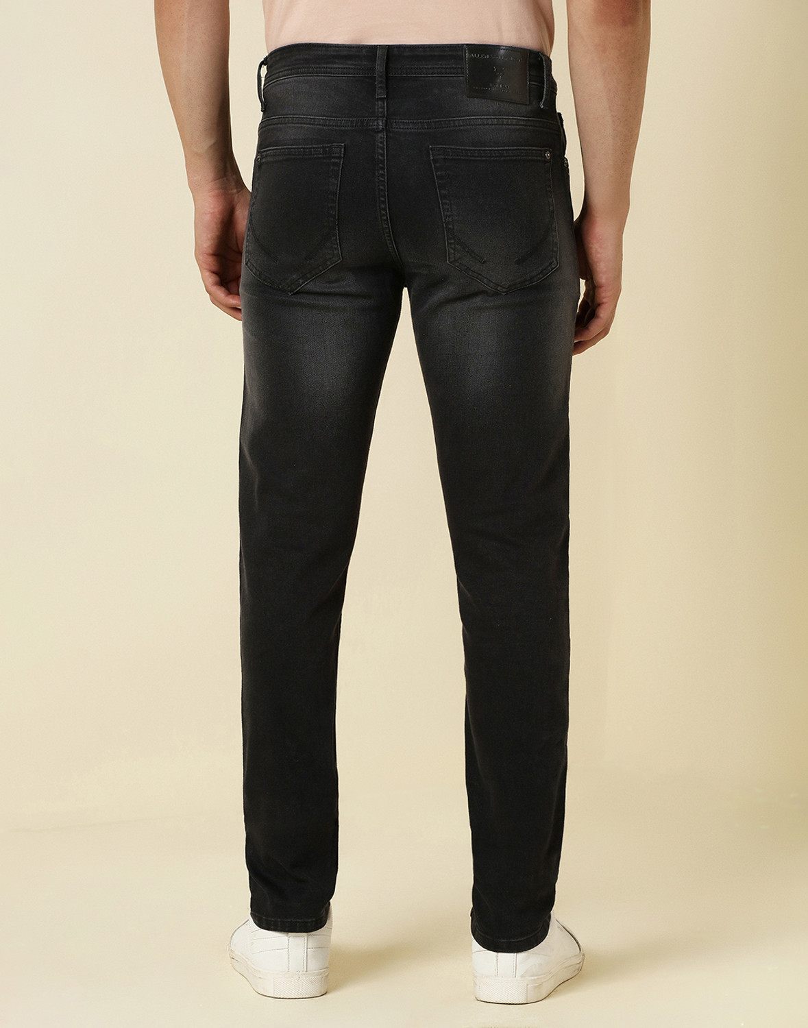 Image of Allen Solly Skinny Men Black Jeans