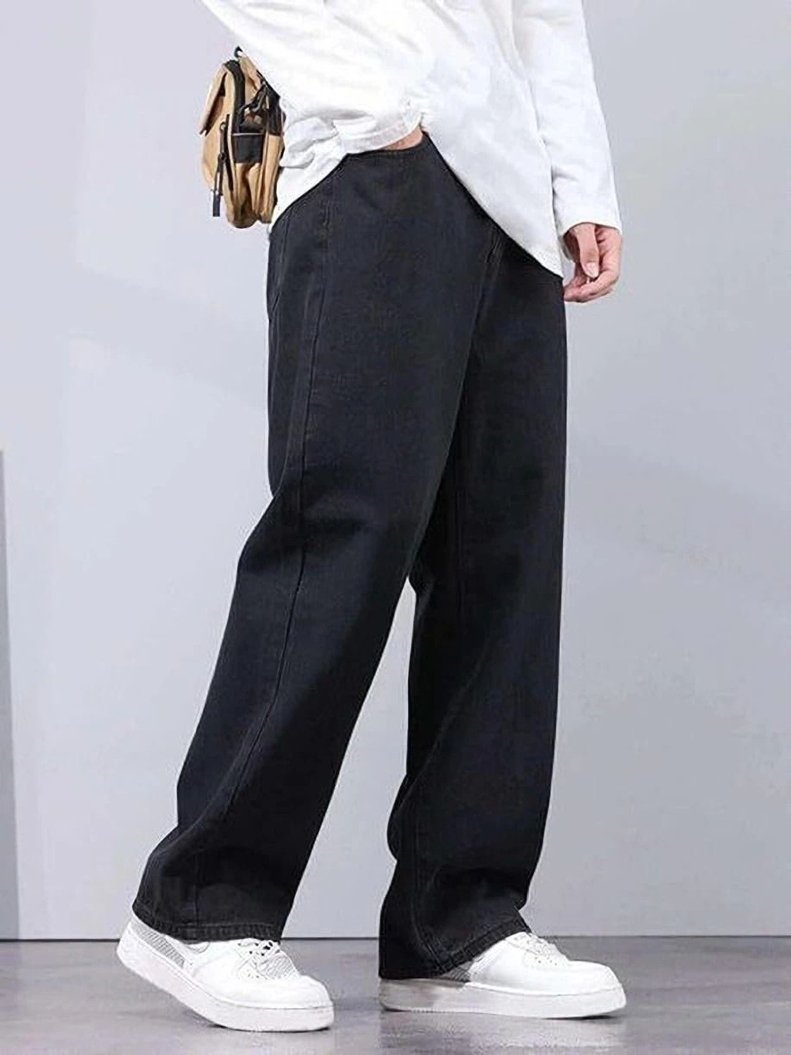 Image of ZAYSH Loose Fit Men Black Jeans