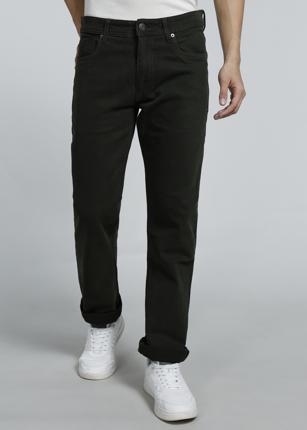 Image of PETER ENGLAND Regular Men Dark Green Jeans