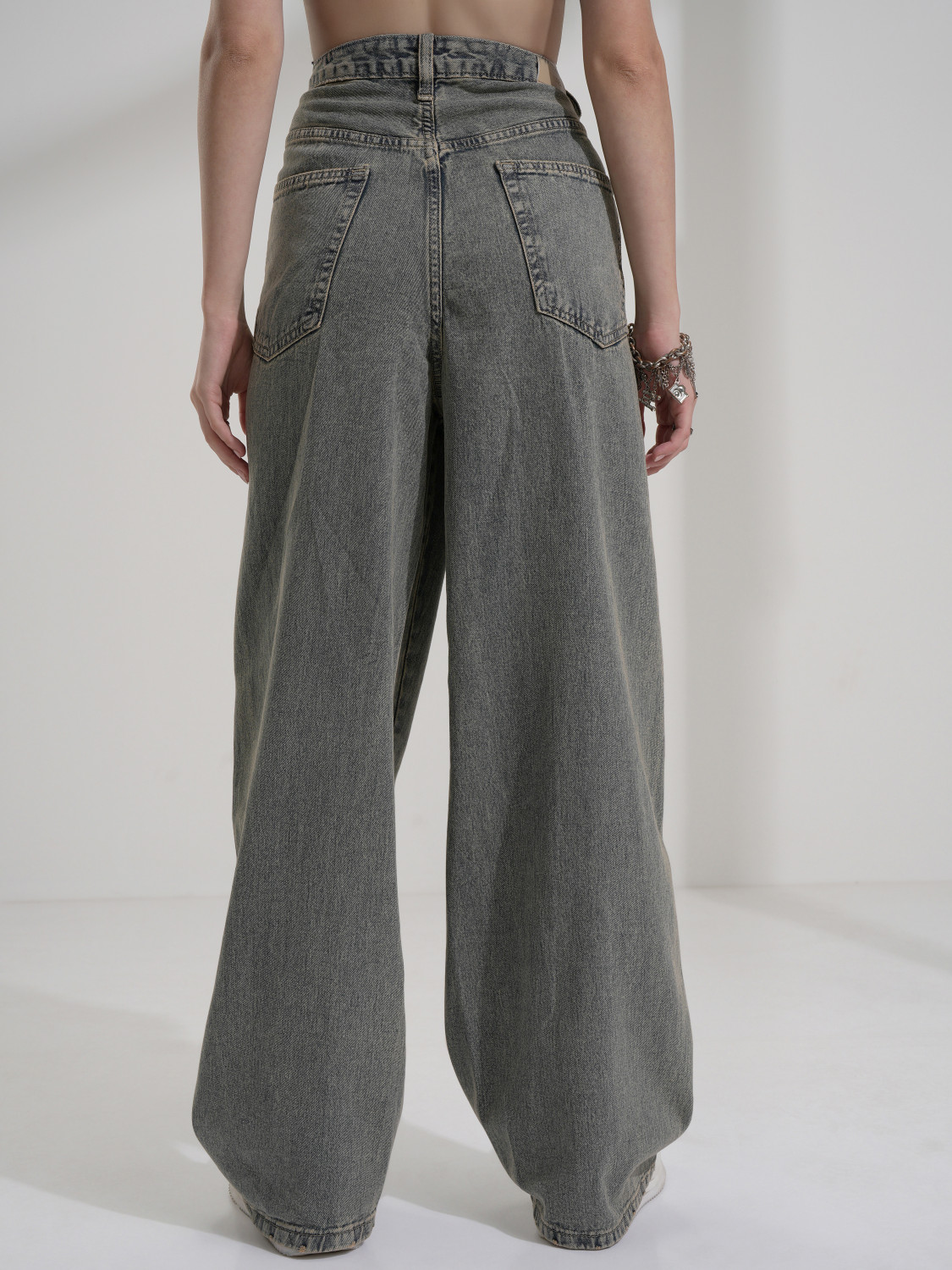 Image of Tokyo Talkies Loose Fit Women Grey Jeans