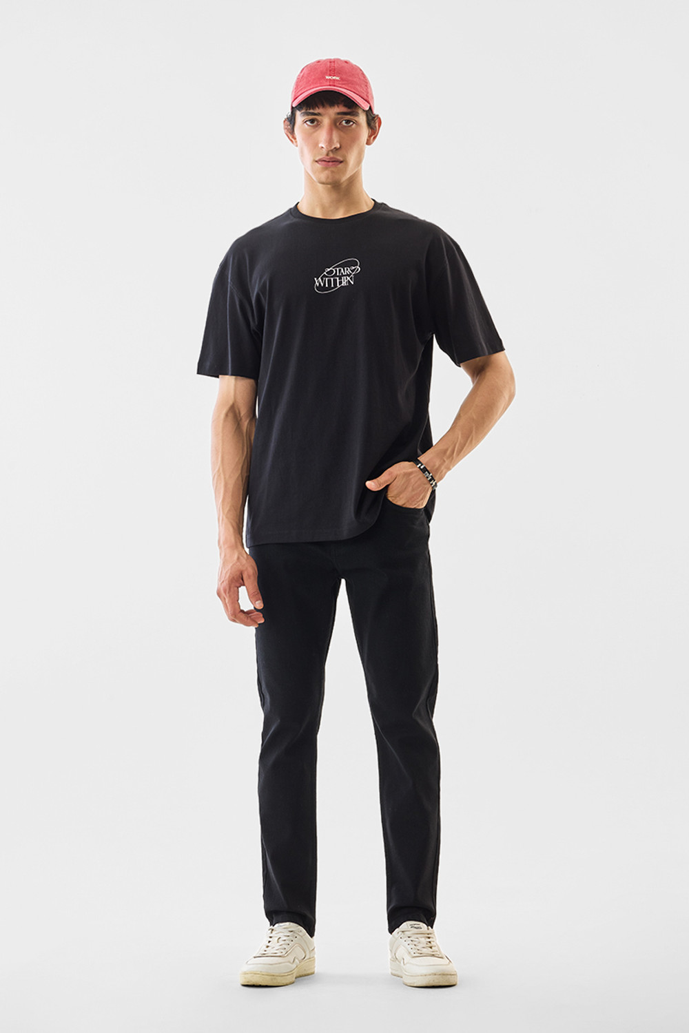 Image of Snitch Slim Men Black Jeans