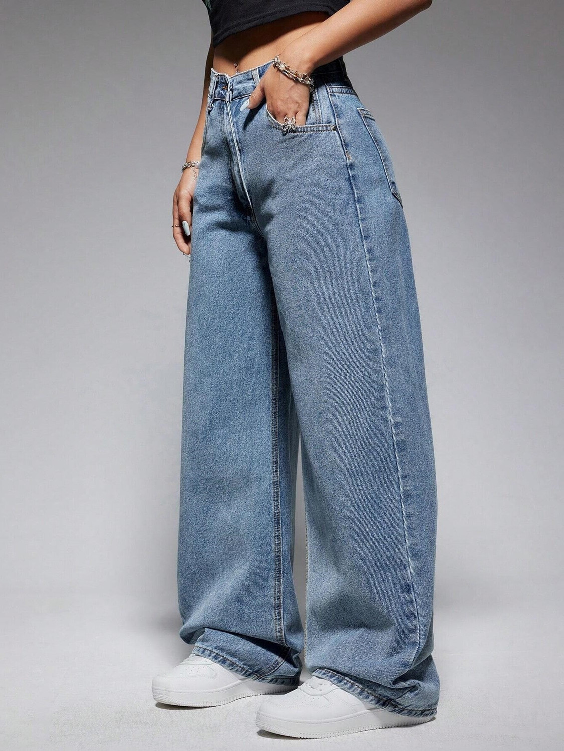Image of FLOWFIT Loose Fit Women Light Blue Jeans