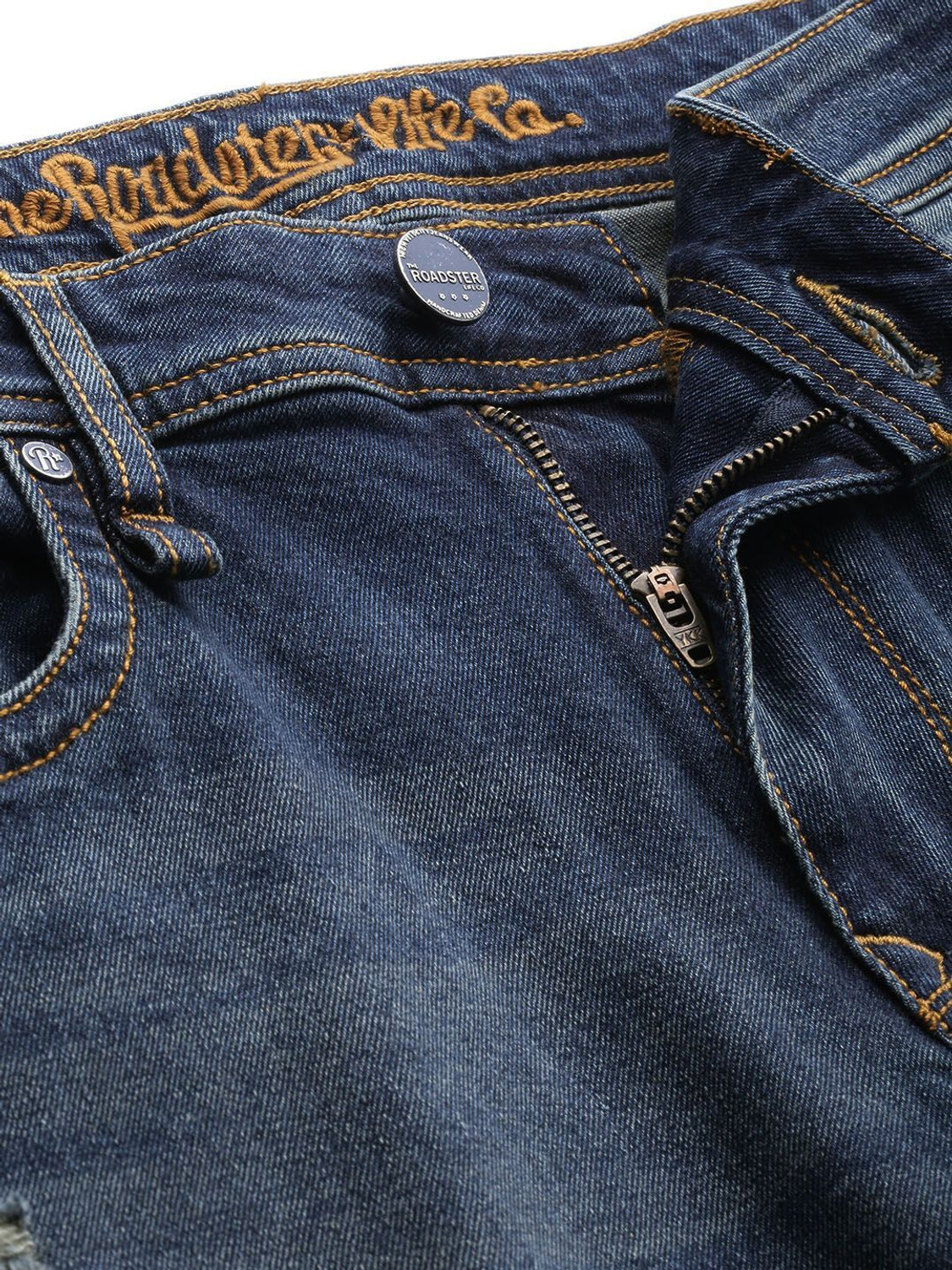 Image of Roadster Regular Men Dark Blue Jeans