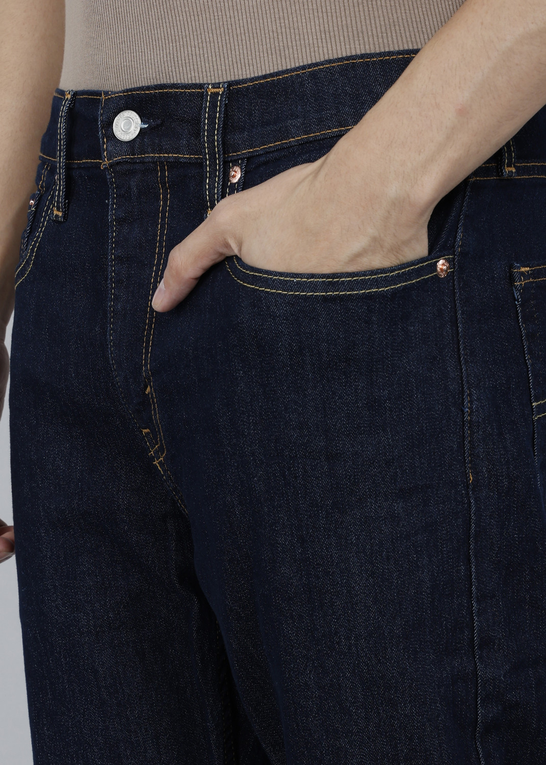 Image of LEVI'S Tapered Fit Men Dark Blue Jeans