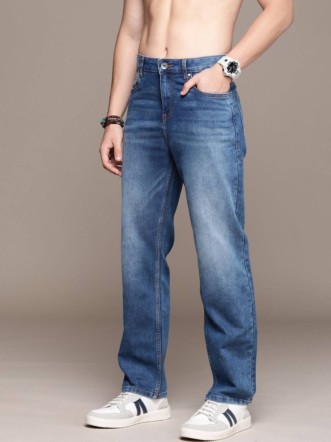 Roadster Straight Fit Men Blue Jeans - Image 4