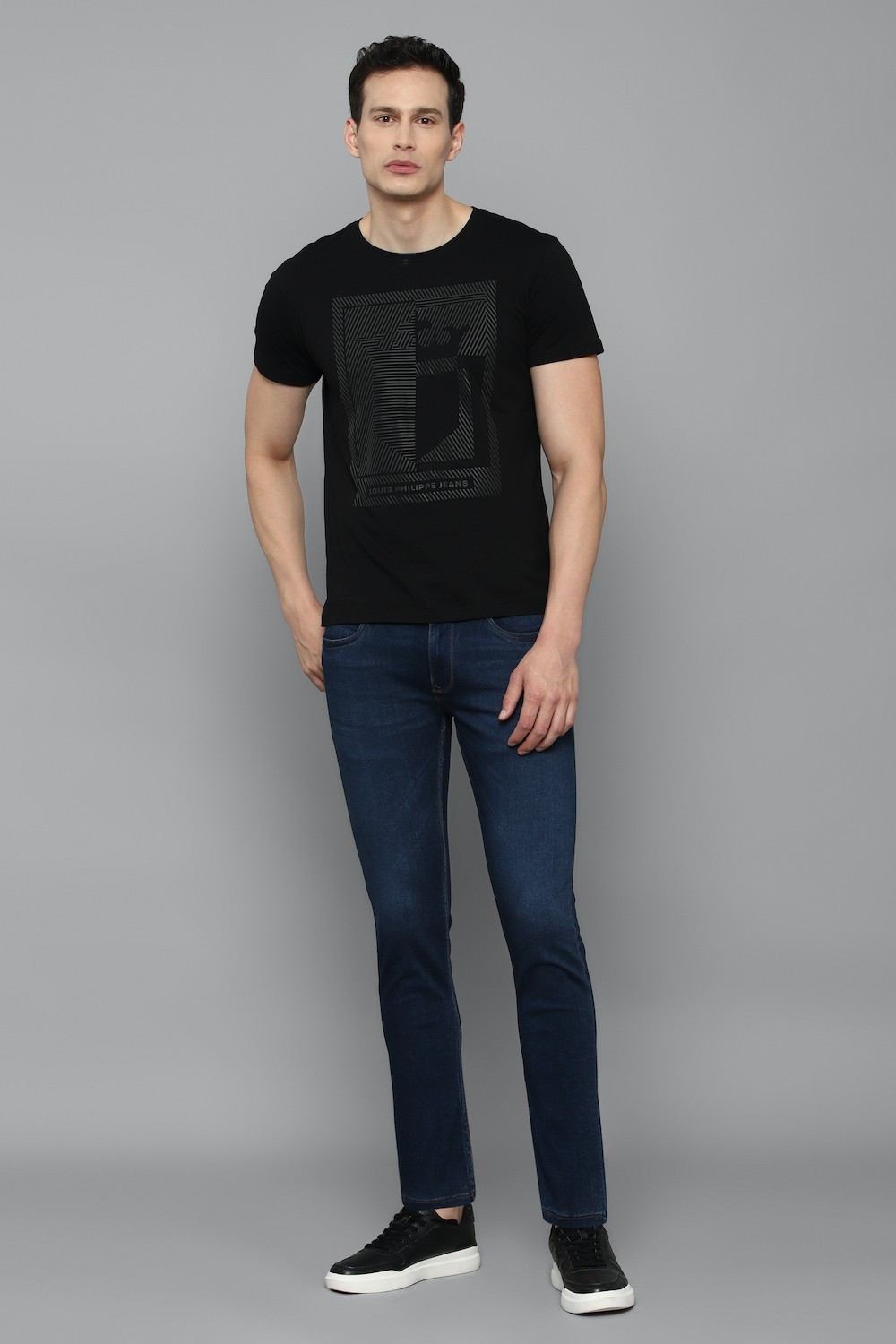 Image of LOUIS PHILIPPE Slim Men Dark Blue Jeans