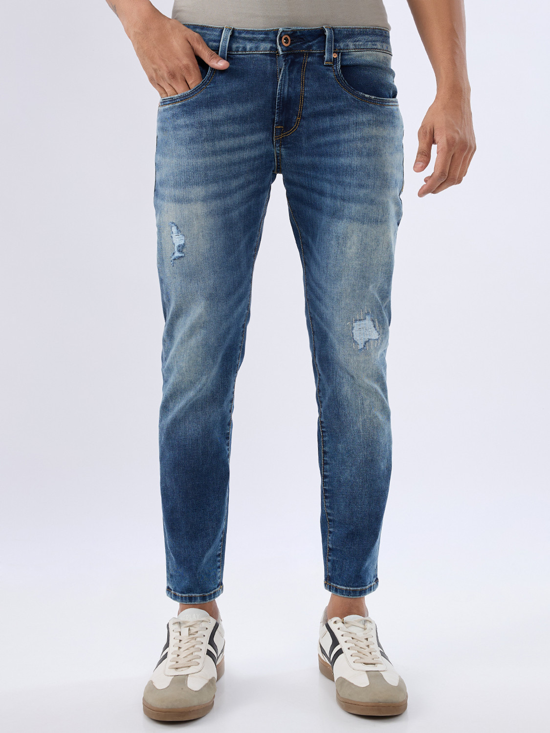 Image of Spykar Slim Men Blue Jeans