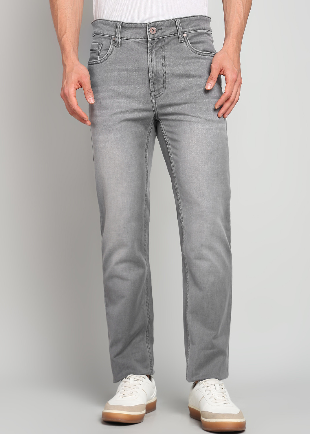 Image of NUMERO UNO Slim Men Grey Jeans