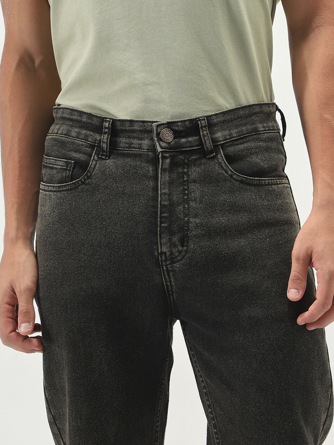 Image of Urbano Fashion Straight Fit Men Black Jeans
