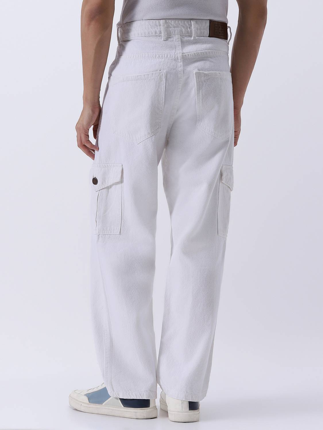 Urbano Fashion Loose Fit White Jeans - Image 3