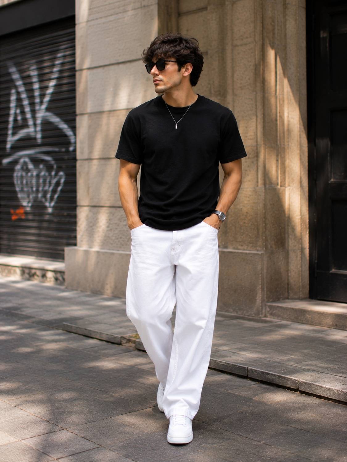 Denim Life Loose Fit Men White Jeans - Image 5