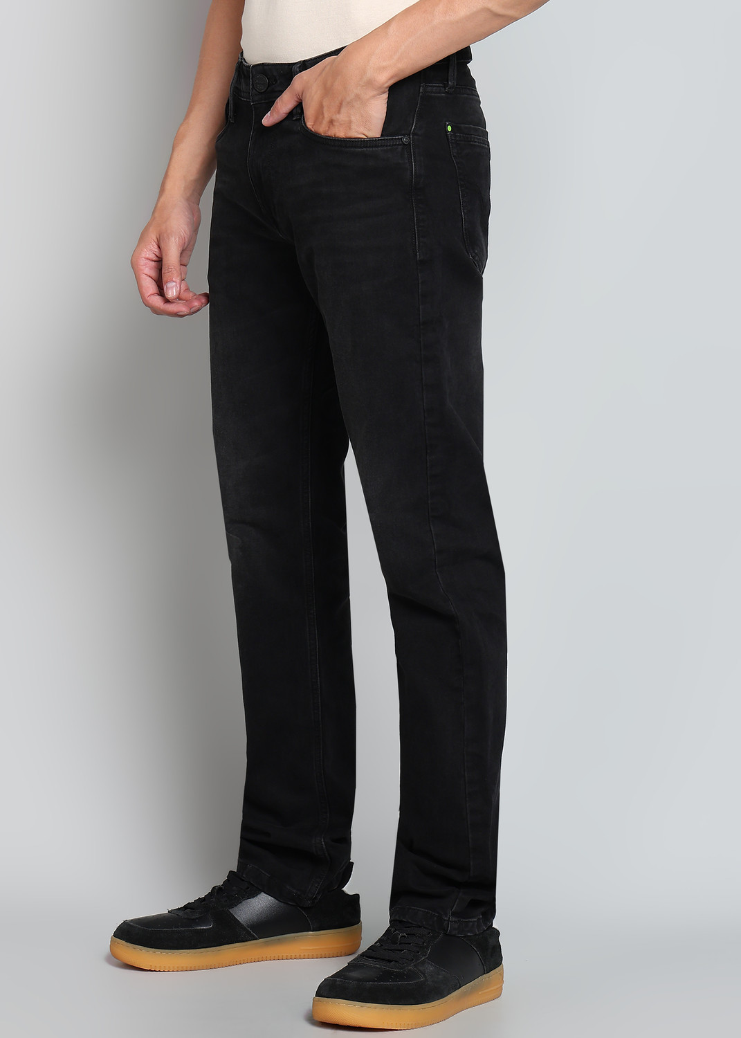 Image of INTEGRITI Straight Fit Men Black Jeans