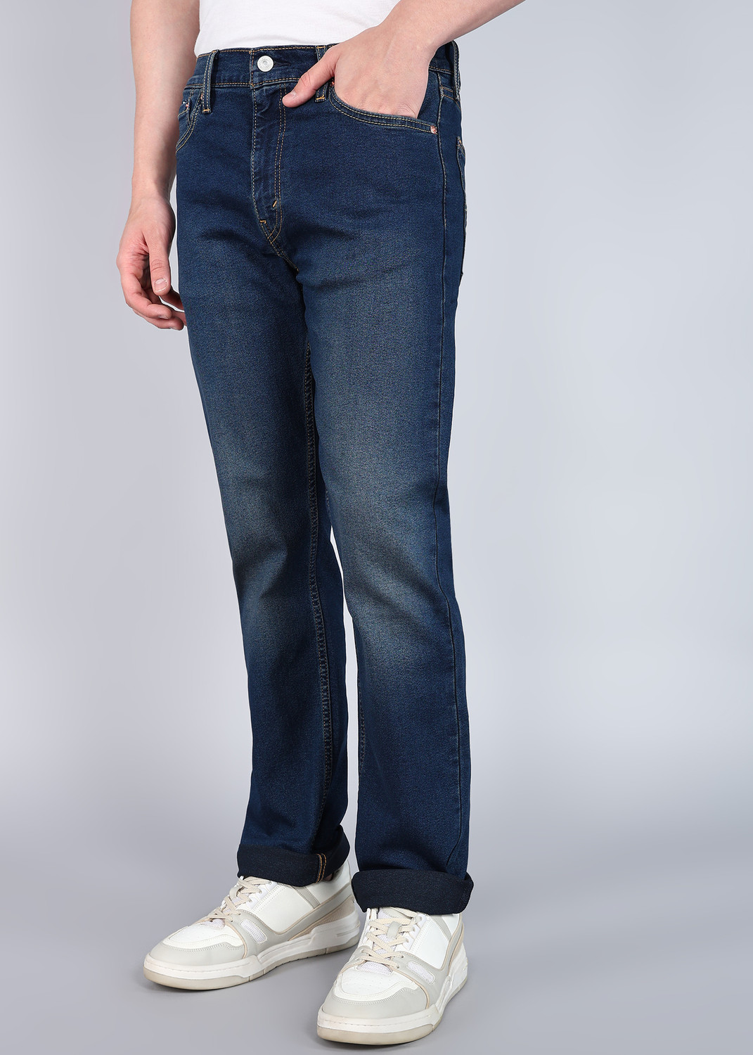 Image of LEVI'S Straight Fit Men Dark Blue Jeans
