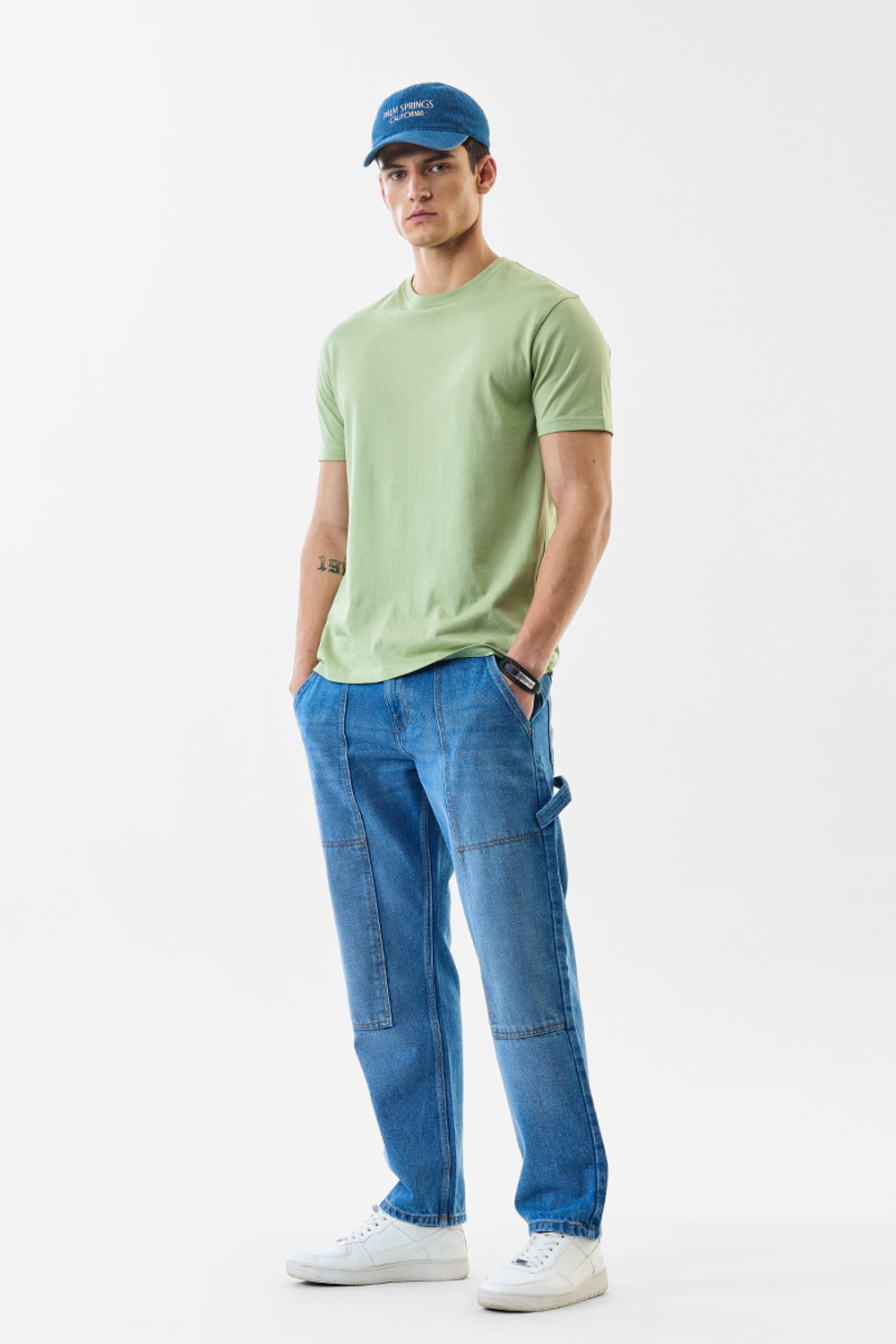 Image of Snitch Loose Fit Men Blue Jeans