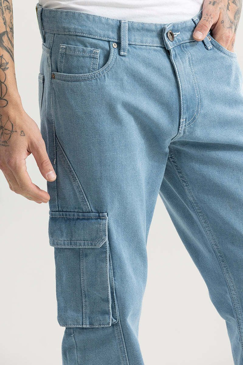 Image of Snitch Regular Men Blue Jeans