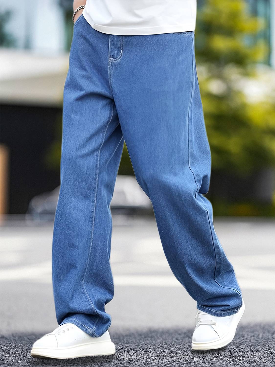 ANGERHOOD Relaxed Fit Men Blue Jeans