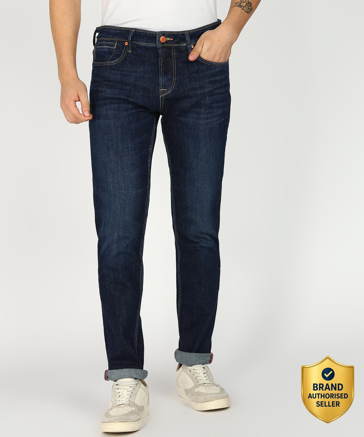 Image of KILLER Slim Men Dark Blue Jeans