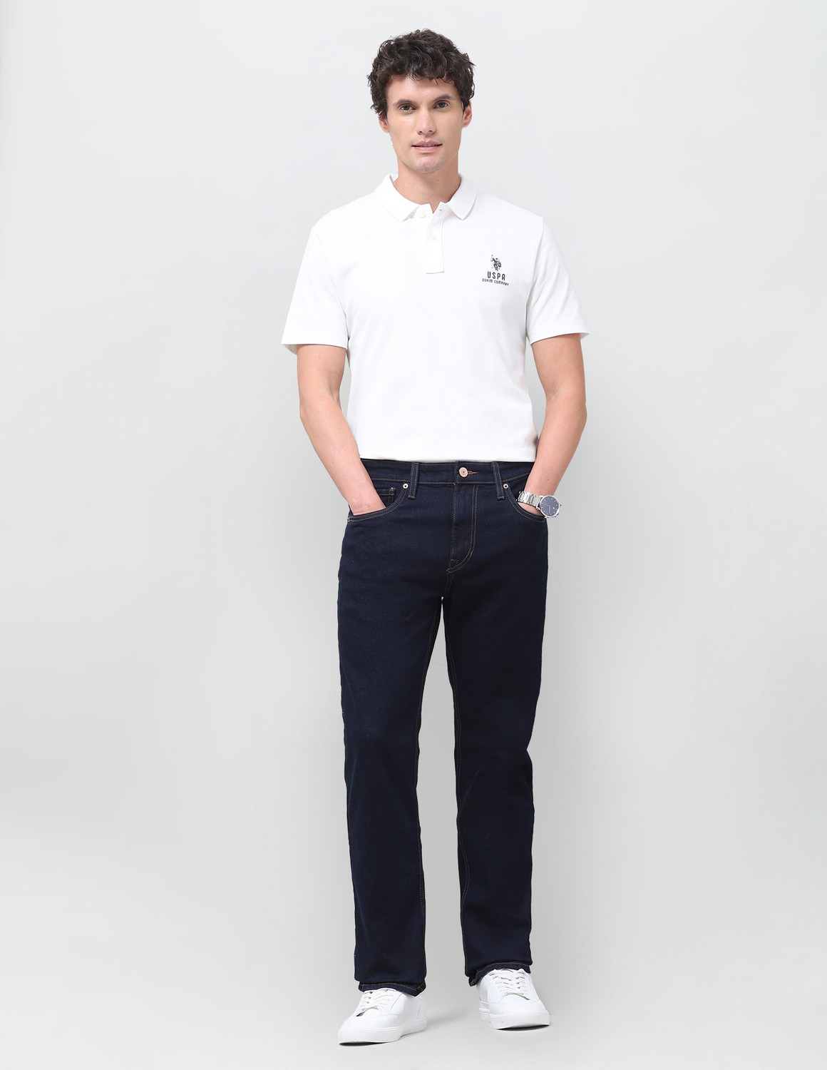 Image of U.S. Polo Assn. Denim Co. Straight Fit Men Blue Jeans