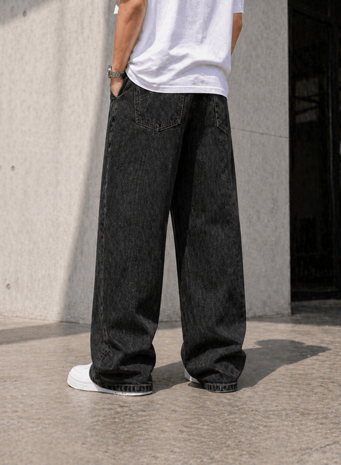 Image of Yungistan Baggy Fit Men Black Jeans