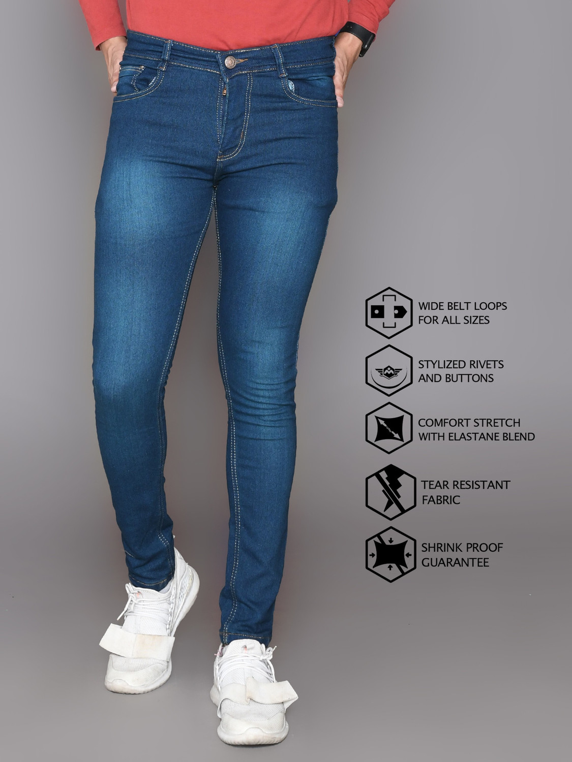 Image of RASSO Slim Men Blue Jeans