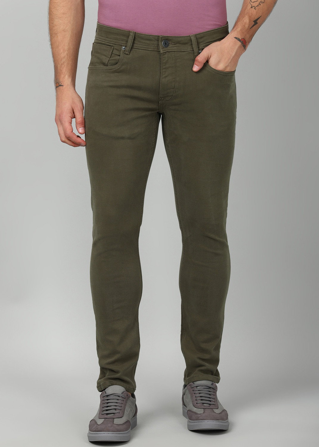 Image of PETER ENGLAND Men Regular Mid Rise White Jeans