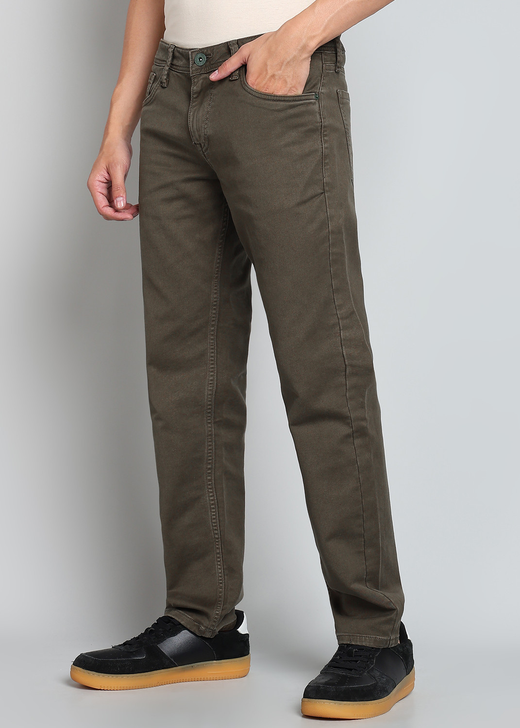 Image of INTEGRITI Slim Men Dark Green Jeans