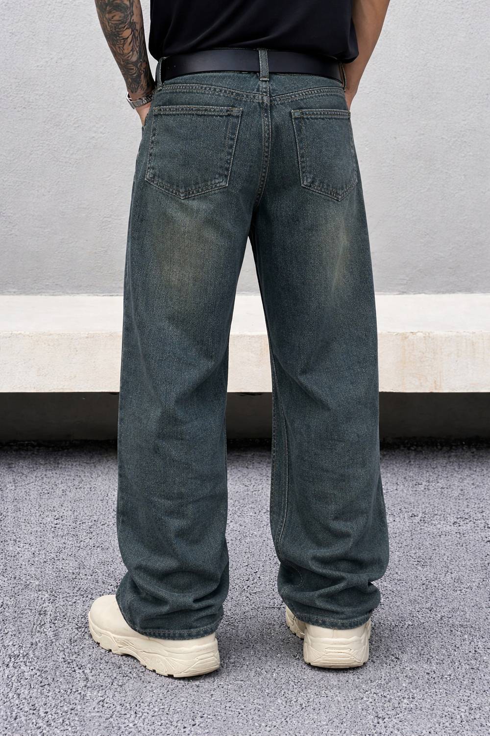 YMT Straight Fit Men Light Green Jeans - Image 2