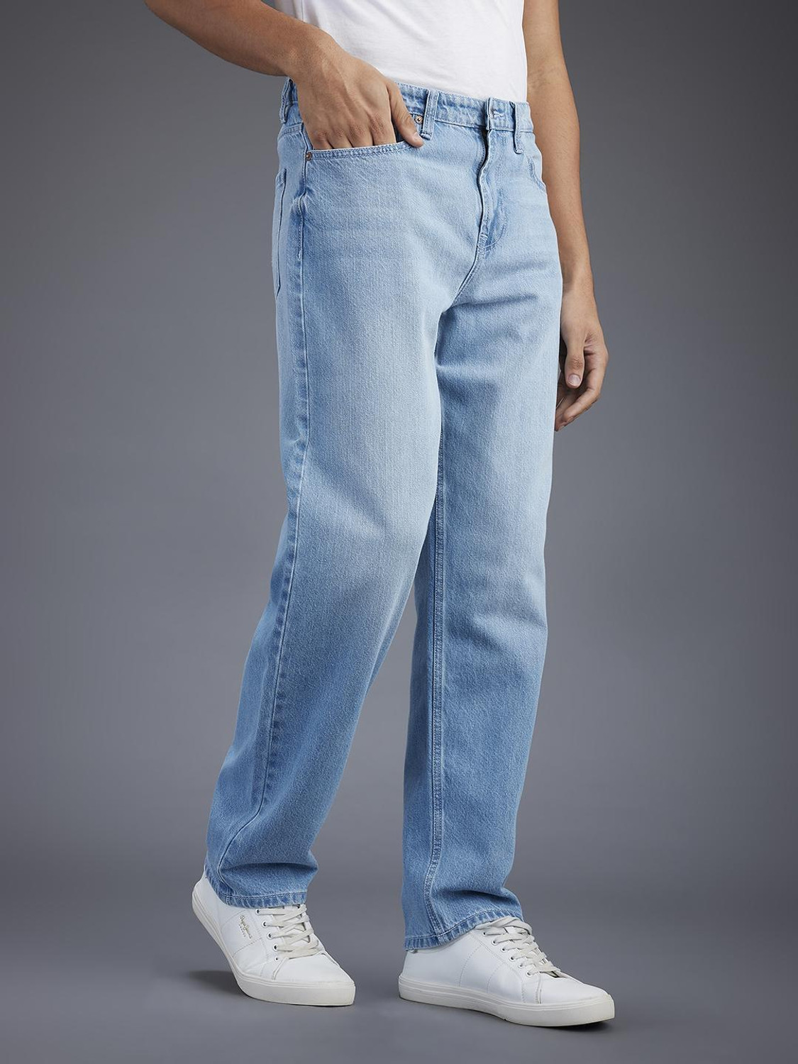 Image of Pepe Jeans Relaxed Fit Men Blue Jeans