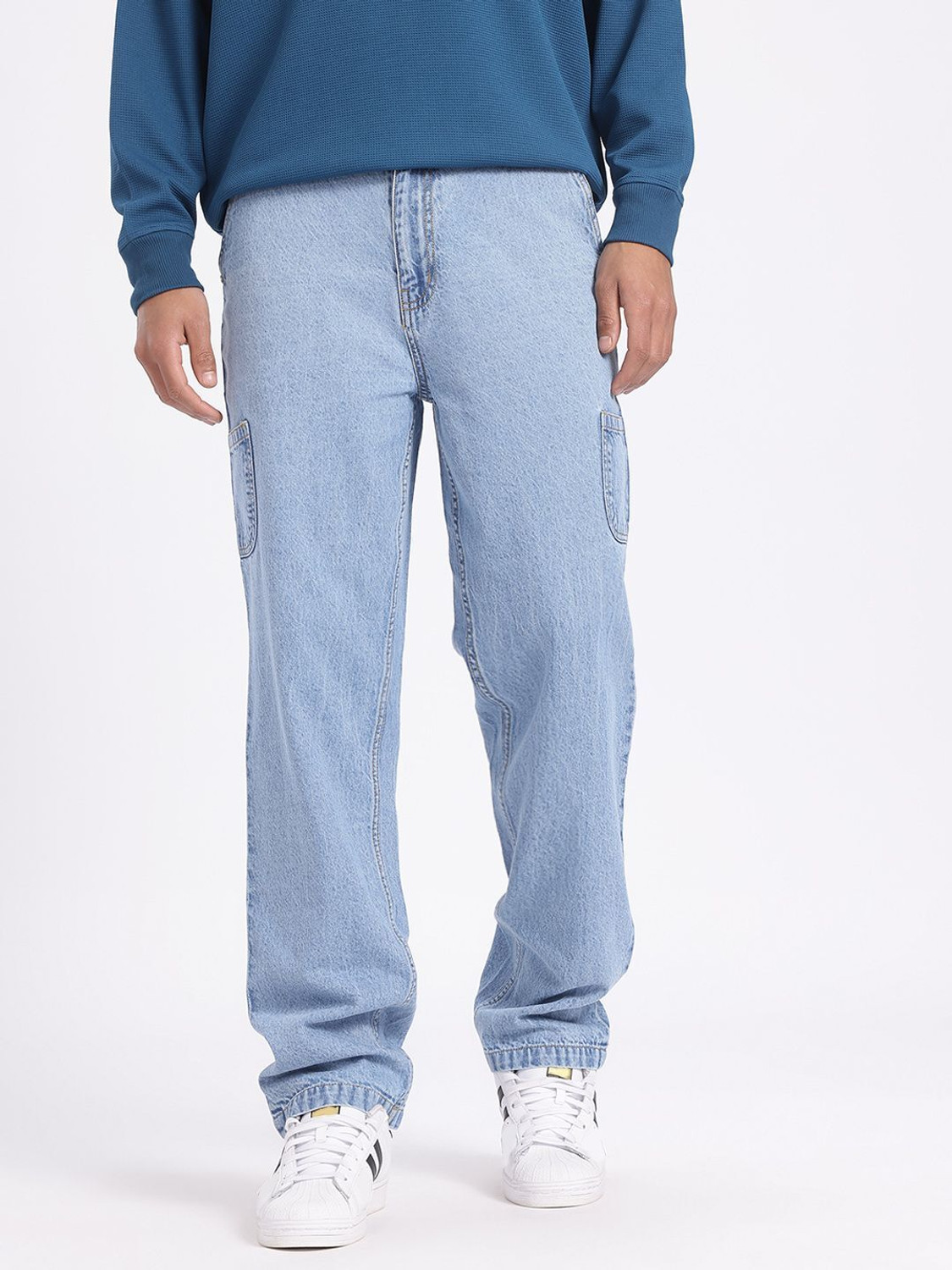 Image of Glitchez Boot-Leg Men Blue Jeans