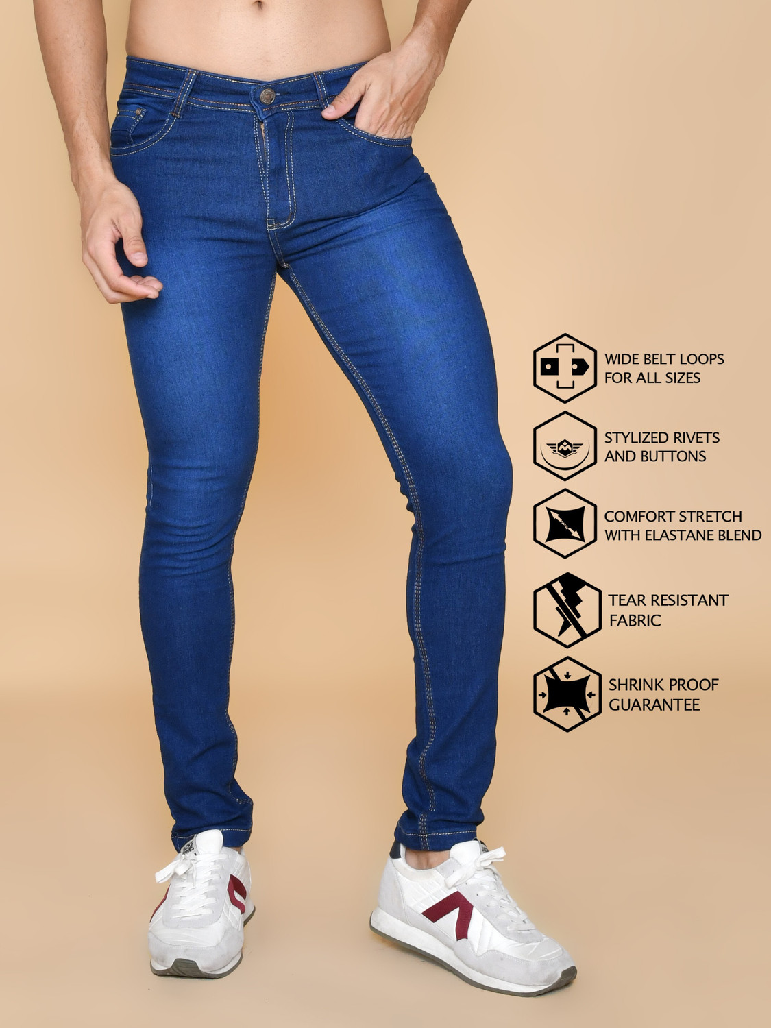 Image of RASSO Slim Men Blue Jeans