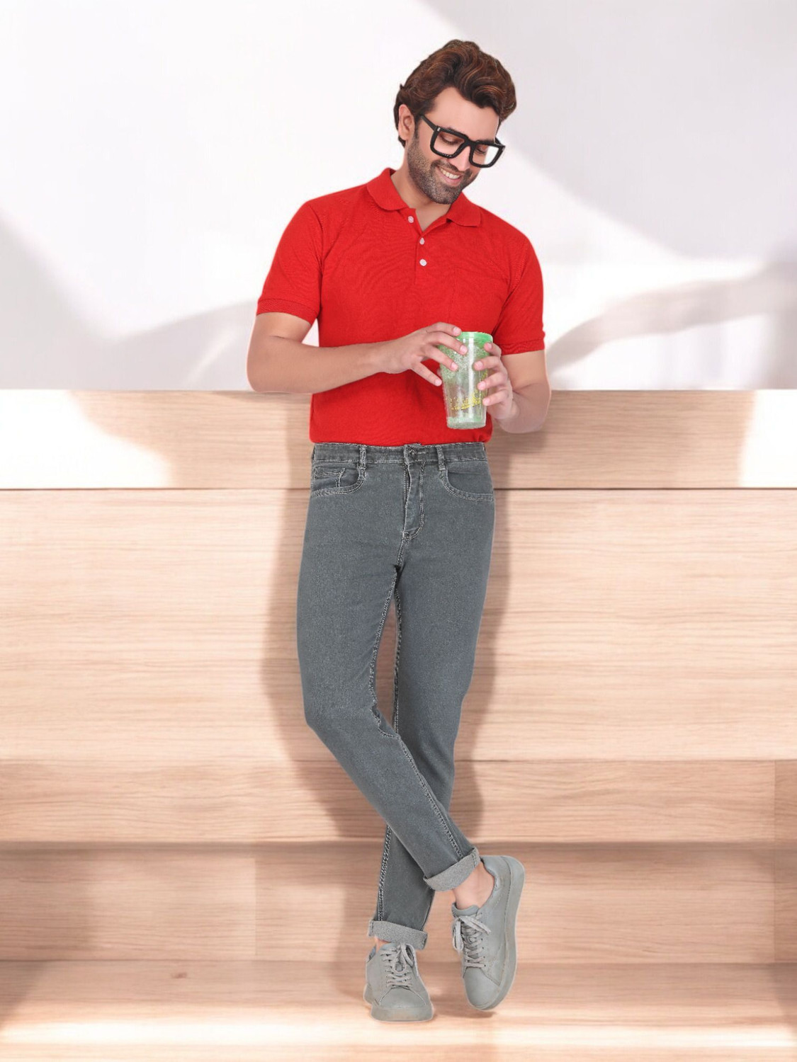 Image of REGY Slim Men Grey Jeans