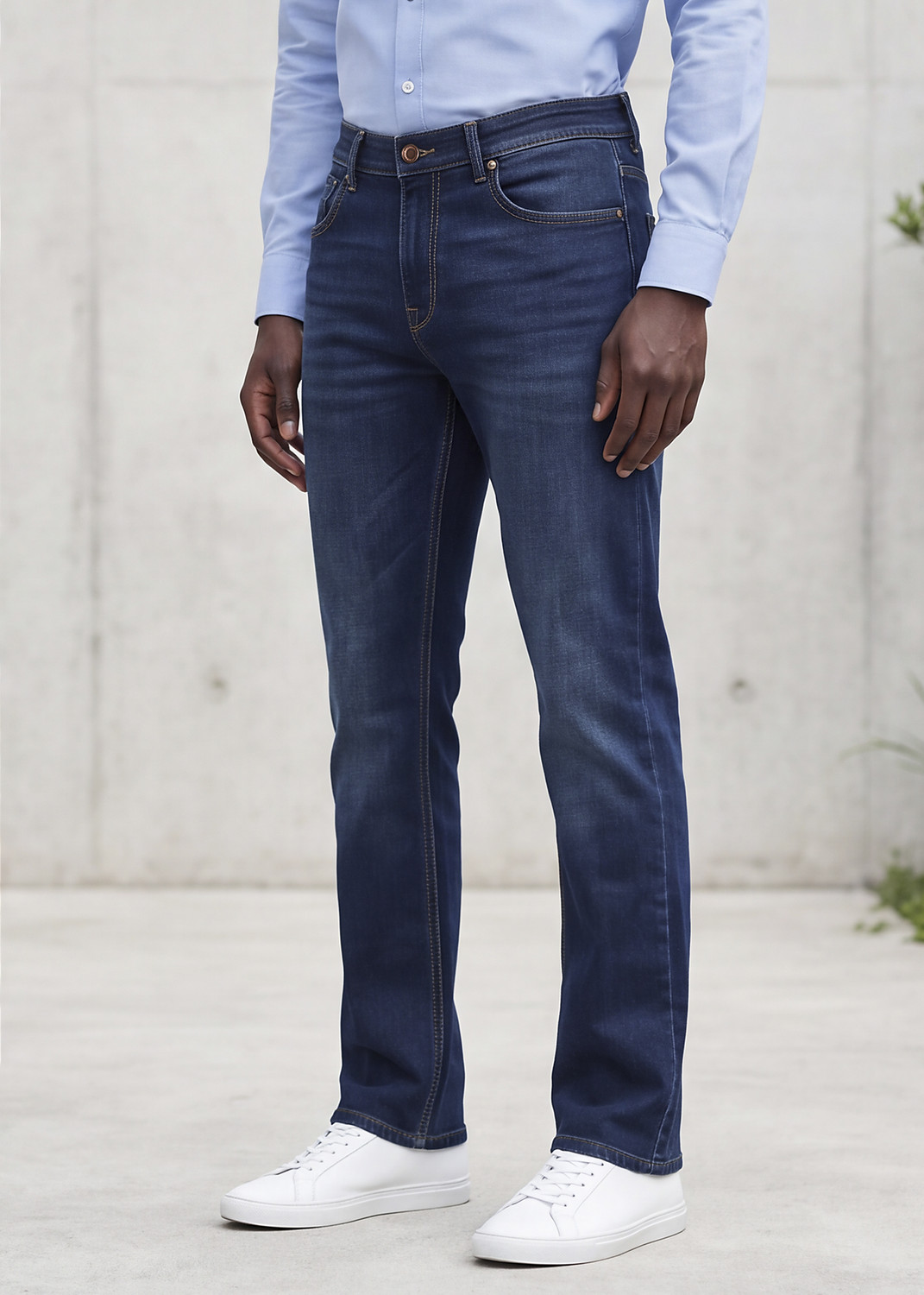 Image of KILLER Men Straight Fit Mid Rise Blue Jeans