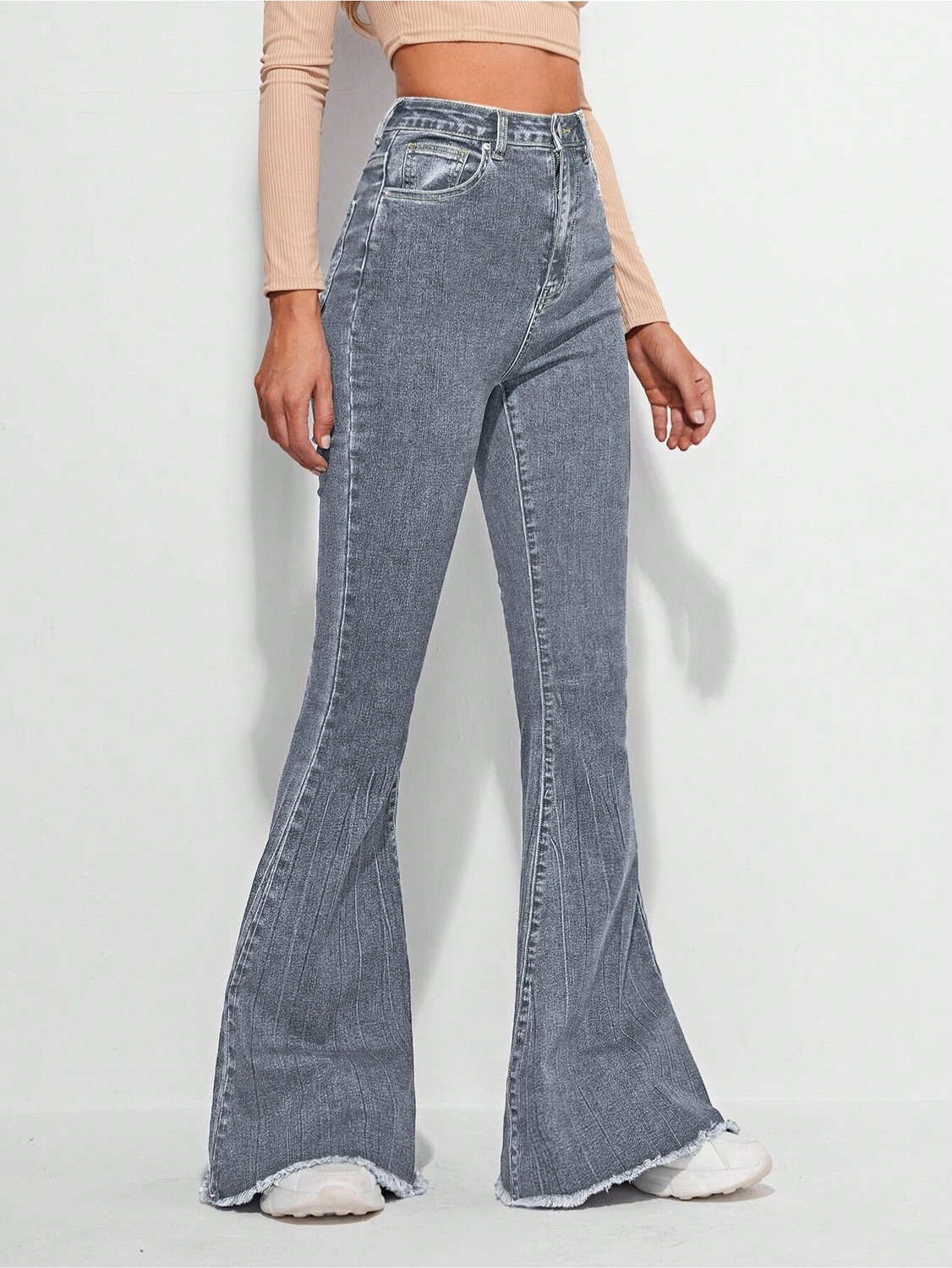 Image of Robecult Boot-Leg Women Grey Jeans