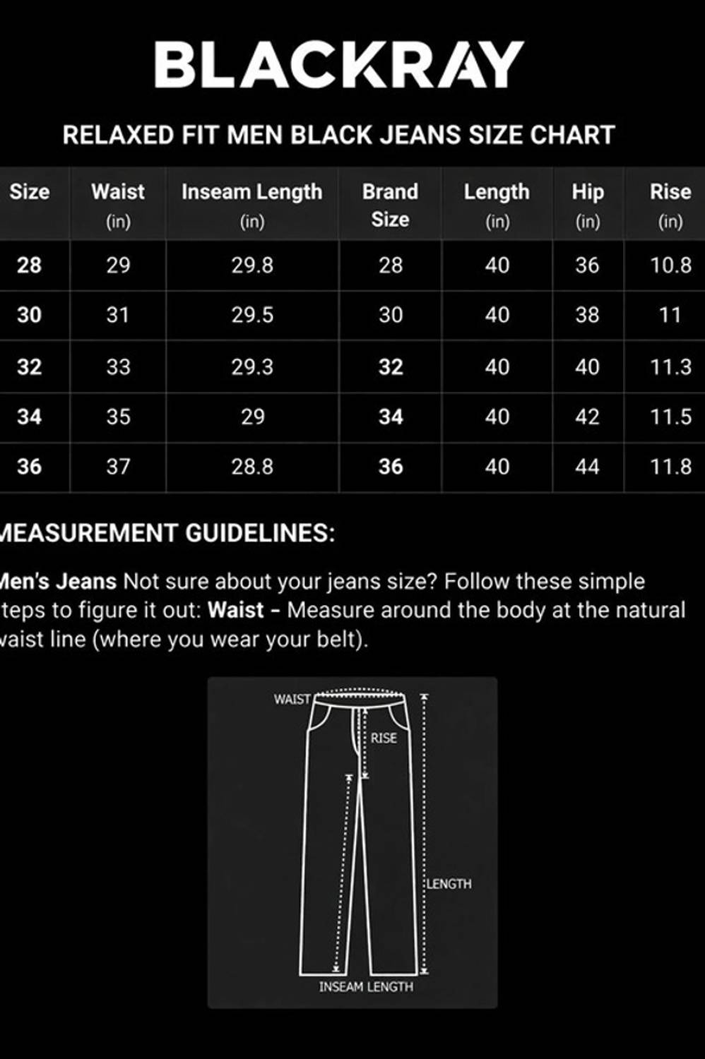 LEVORCE Loose Fit Black Jeans - Image 5