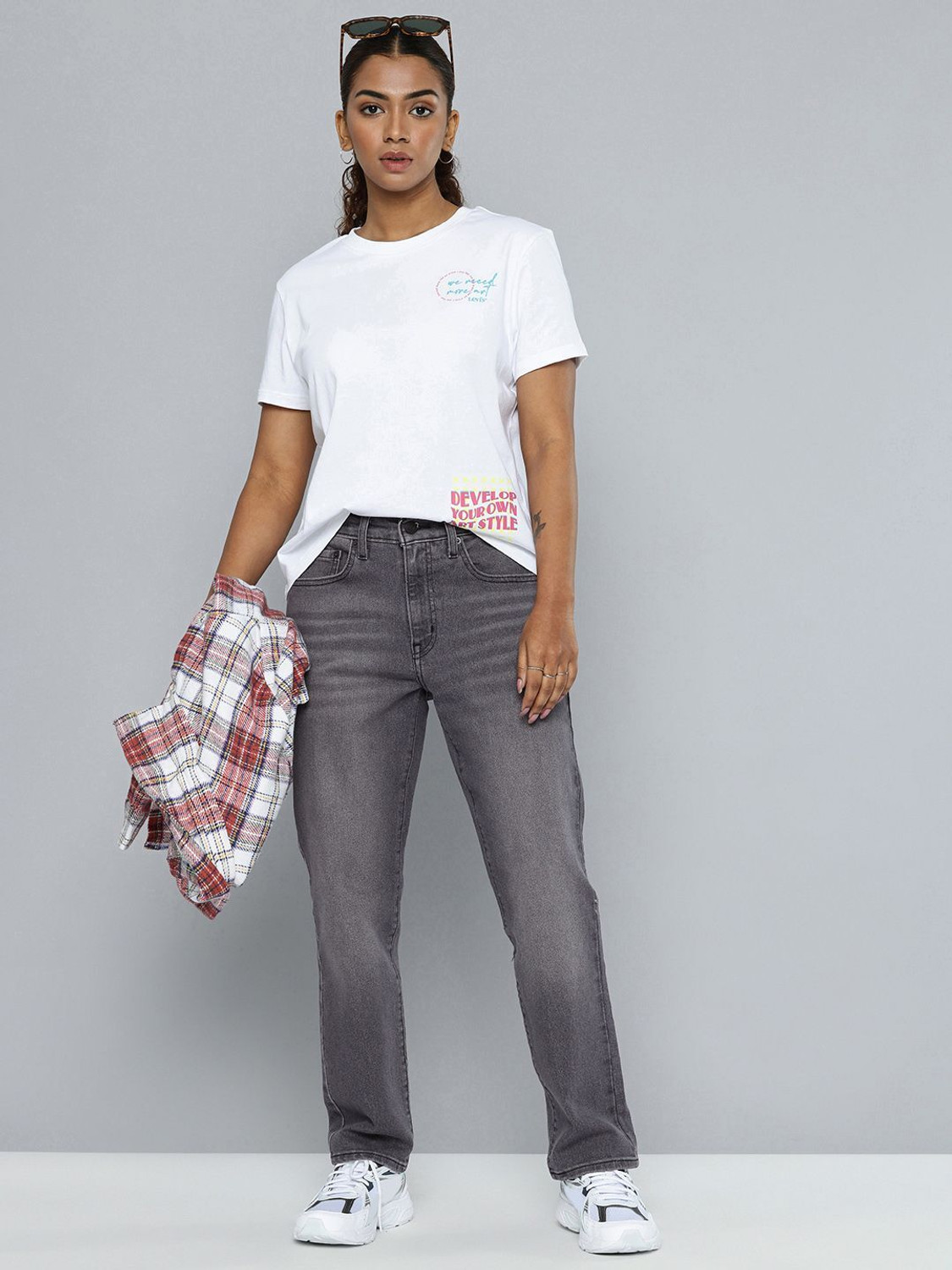 Image of LEVI'S Slim Women Grey Jeans