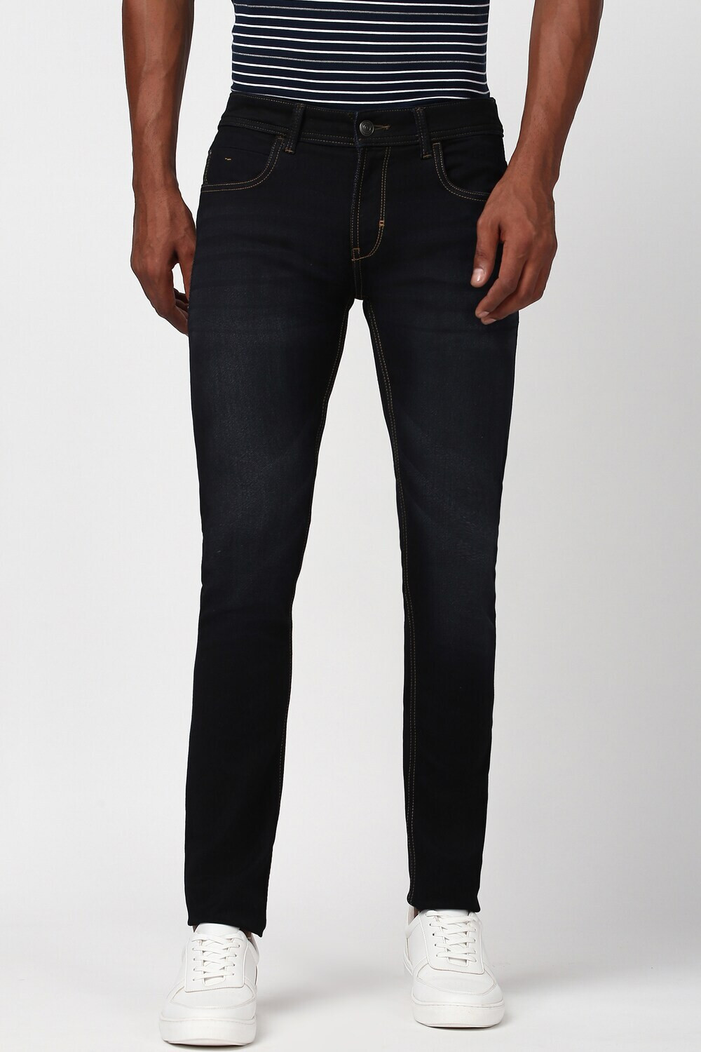 Image of PETER ENGLAND Skinny Men Black Jeans