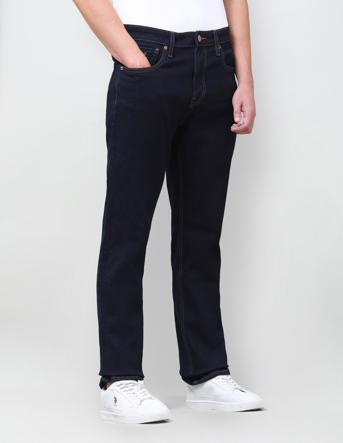 Image of U.S. Polo Assn. Denim Co. Straight Fit Men Blue Jeans